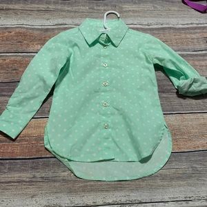 Ruffle Butts 4t Mint Polka Dot Shirt